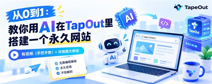 从 0 到 1:教你用 AI 在 TapeOut 里搭建一个永久网站